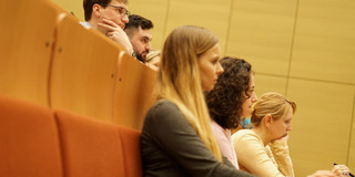 Project workers in the lecture hall
